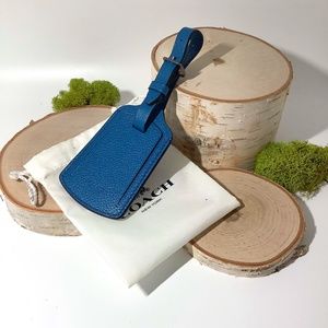 Coach Blue Leather Luggage Tag